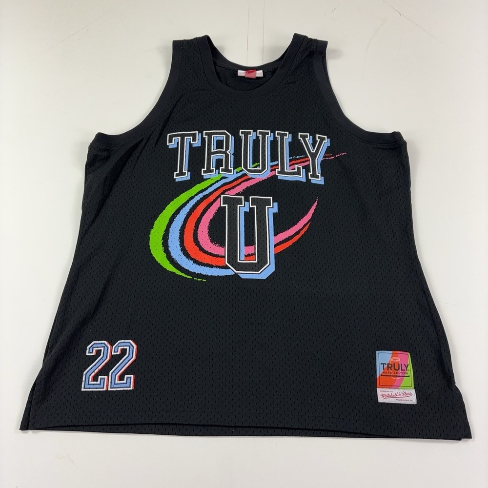 Mitchell & Ness Truly Hard Seltzer Jersey Tank Mens XL Black Mesh 22 Basketball